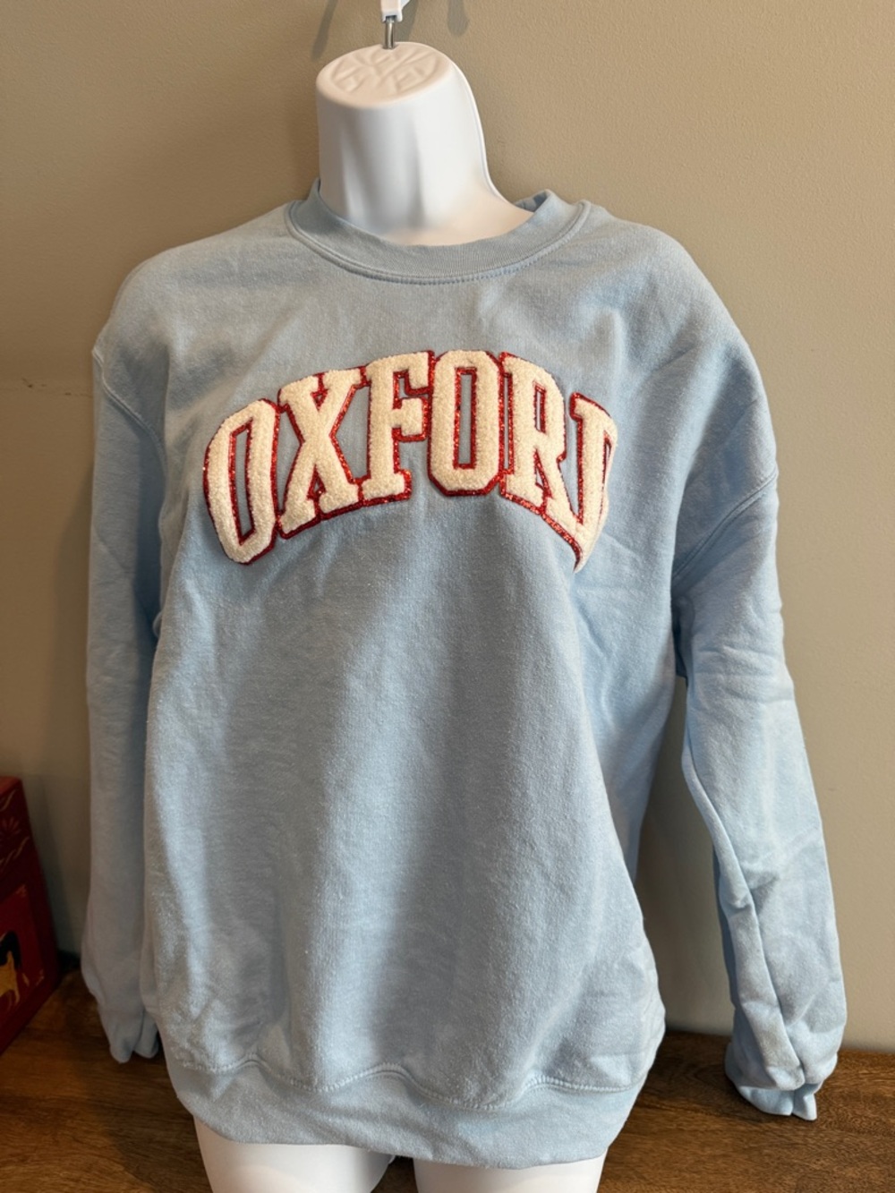 Ole Miss/Oxford Gildan Light Blue Heavy Blend Crewneck Sweatshirt